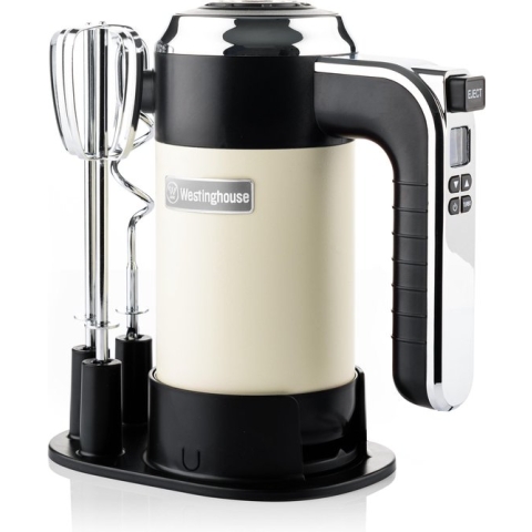Westinghouse Retro Handmixer - Wit - 350W - Incl. Gardes En Deeghaken