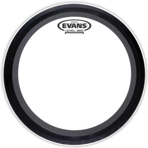 Evans EMAD2 Clear, 24", BD24EMAD2, bas Drum Batter - Bass drumvel