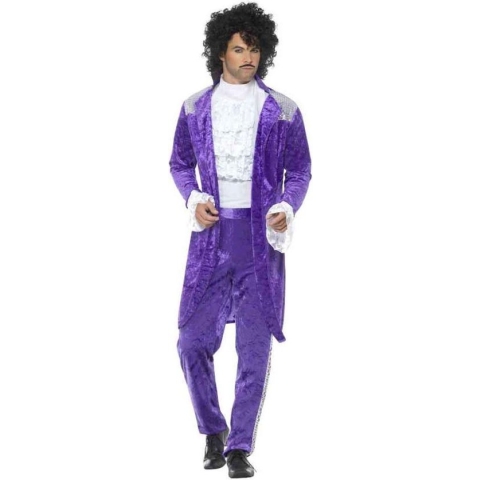 Smiffy's - Prince Purple Rain - Man - Paars - Medium - Carnavalskleding - Verkleedkleding
