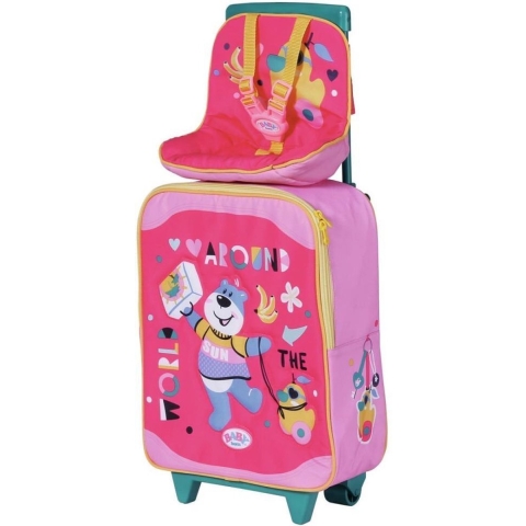 BABY born Holiday Rolkoffer met poppenzitje
