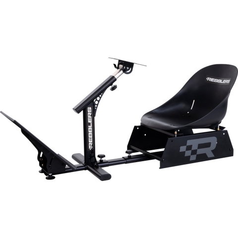 Rebblers Rookie - Premium universele Race simulator standaard met stoel (Zwart)
