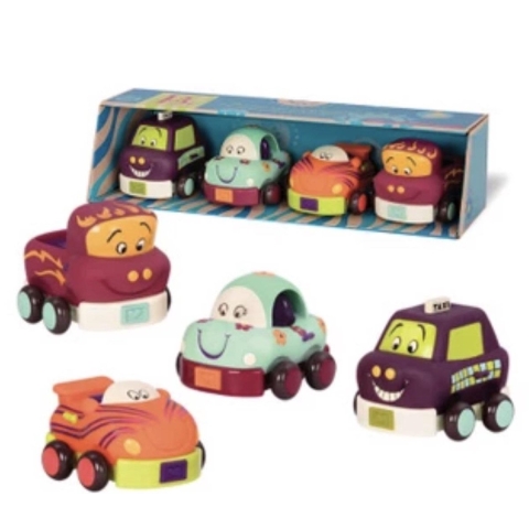 B. Toys Wheeee-Is Soft car - set van 4 cars