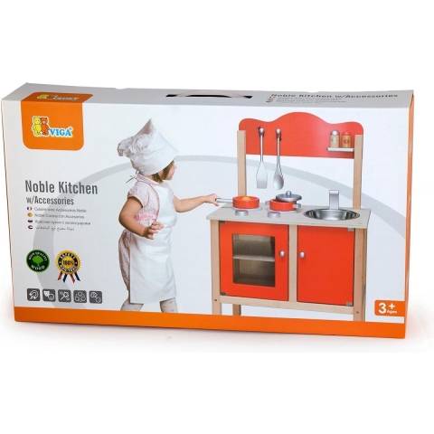 Viga Toys - Kinderkeuken - Nobel - Rood