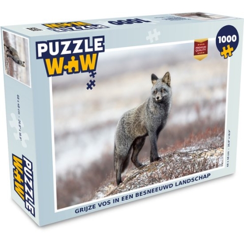 Puzzel Vos - Winter - Heuvel - Legpuzzel - Puzzel 1000 stukjes volwassenen