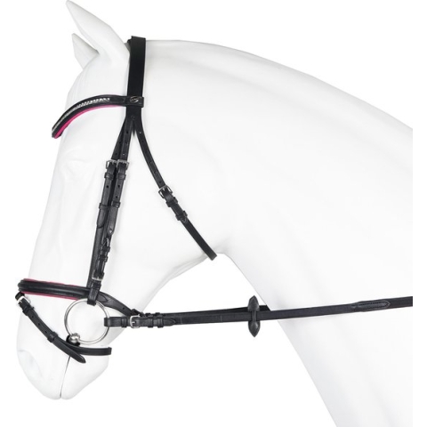 Horka Hoofdstel Jolly Zwart-roze - pony