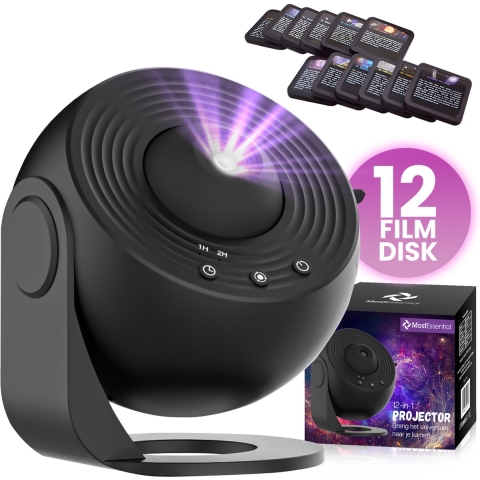 MostEssential Premium 12-in-1 Projectorlamp - Sterren Projector - Galaxy Projector - Sterrenhemel Projector - Heelal - Universum