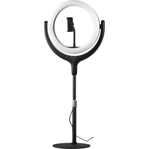 Bresser Ringlamp - BR-RL10B Zwart - Stijlvol Metalen Frame & Dimbaar