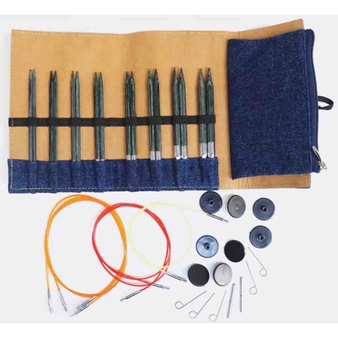 KnitPro Verwisselbare naaldenset hout indigo.