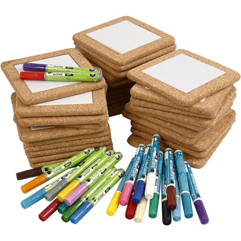 Kit Onderzetter beschilderen, afm 15x15 cm, 1 set