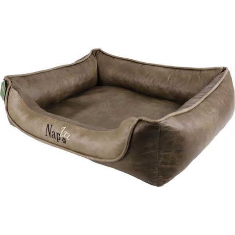 Napzzz hondenmand Leatherlook Divan Duo Bruin 90 x 70 cm