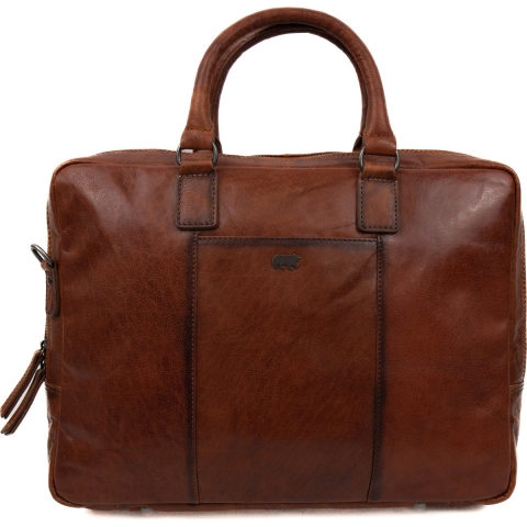 Bear Design Milan Leren Laptoptas - 15,6 inch - Cognac