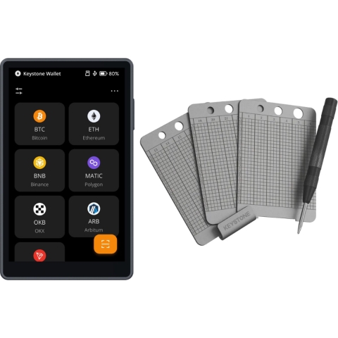 Keystone 3 Pro + Keystone Tablet Punch - Voordeelbundel - Hardware Wallet + Seed Phrase Protect