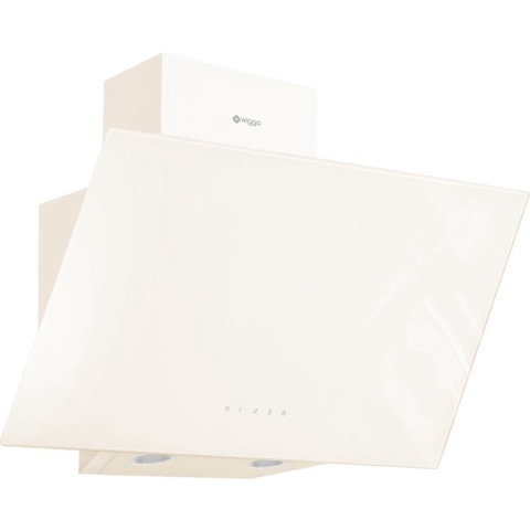Wiggo WE-E613G(C) - Schuine Afzuigkap - 60cm - Creme Glas