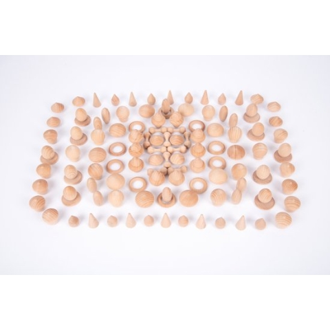 TickiT HOUTEN SCHATTEN NATUURLIJKE SET