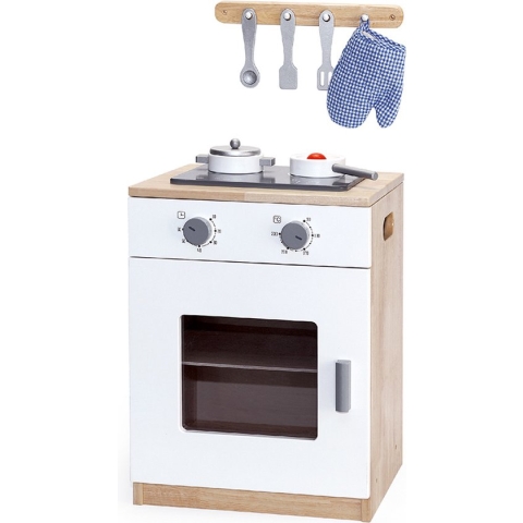 Vigatoys Houten Fornuis met Toebehoren Luxe Wit