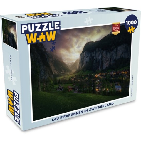 Puzzel Lauterbrunnen in Zwitserland - Legpuzzel - Puzzel 1000 stukjes volwassenen