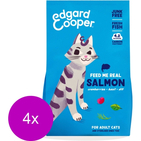 Edgard&Cooper Adult Zalm - Kattenvoer - 4 x 2 kg