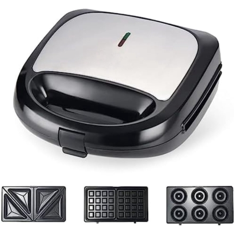 Donutmaker - Donut Bakvorm - 750W - Zilver|Zwart