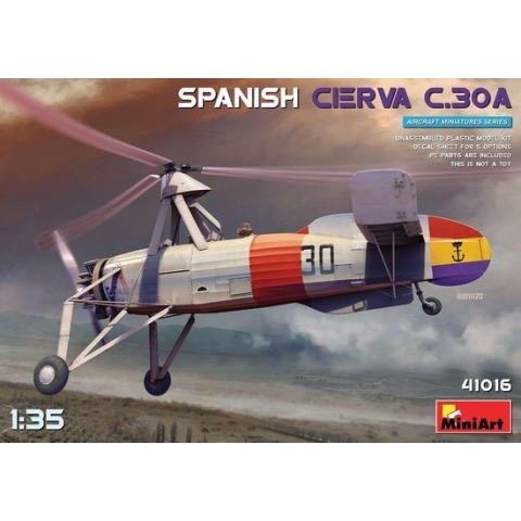 1:35 MiniArt 41016 Spanish Cierva C.30A Plastic Modelbouwpakket