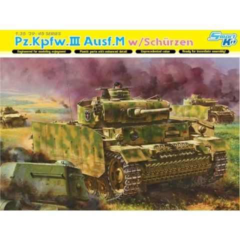 1:35 Dragon 6604 Pz.Kpfw.III Ausf.M w/Schurzen Plastic Modelbouwpakket