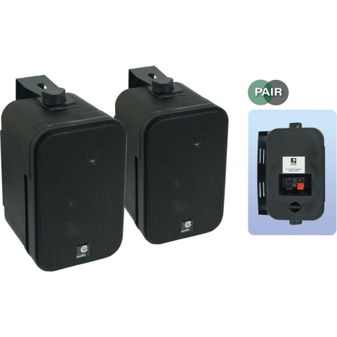 E-Audio B418B 3,5" 2-weg miniluidsprekers met ophangbeugel (8 Ohm 100 W) - Set van 2 - Wit