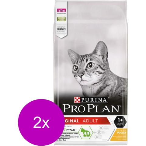 Pro Plan Cat Original Adult Kip - Kattenvoer - 2 x 10 kg