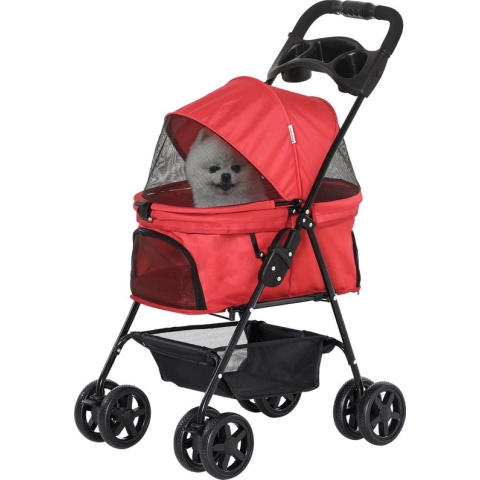 PawHut Hundewagen mit Becherhalter D00-127
