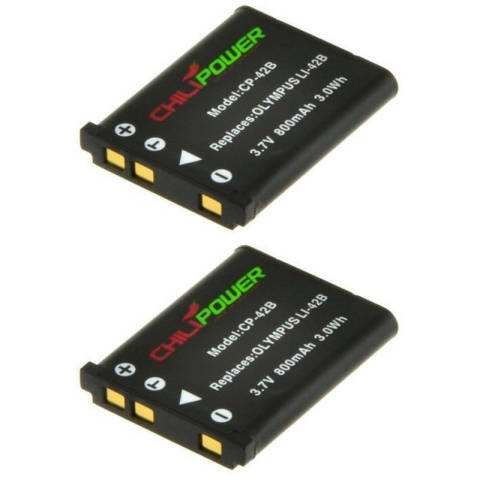 ChiliPower Li-40B / Li-42B accu voor Olympus - 800mAh - 2-Pack