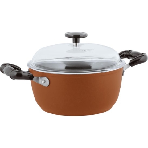 Sambonet Vintage Kookpan - Incl. Deksel - Aluminium - Ø24cm - Rood