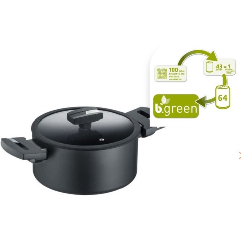 Berndes - B.Green - Kookpan - 24 cm - Gerecycled Aluminium - Zilver