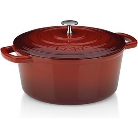 Braadpan Gietijzer Rood, 26 cm - Kela | Calido