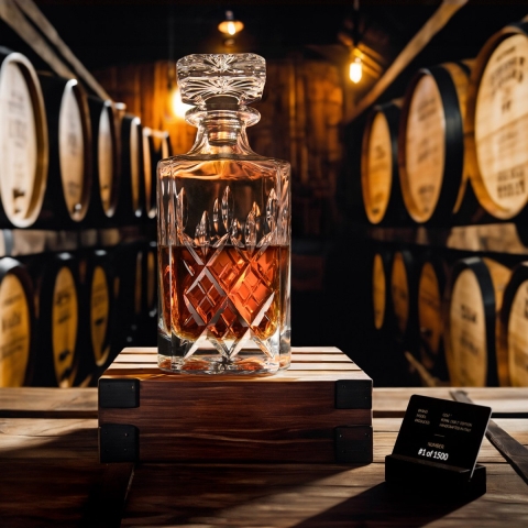 GDLF Handgemaakte Whisky Karaf Royal in Giftbox - Kristal