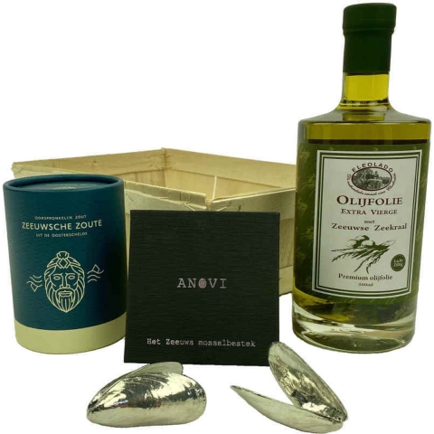 De Oosterscheldeboer - Cadeaupakket "Het Zeeuws mosselbestek"