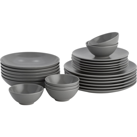 Lite-Body Serviesset Hermes - Grijs - 6 personen - 24 delig