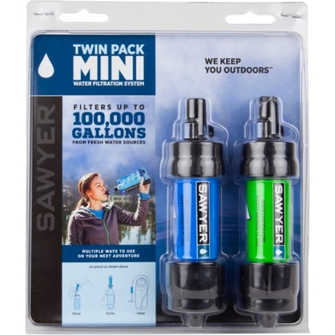 Mini SP128 Waterfilter Set - Blauw + Groen