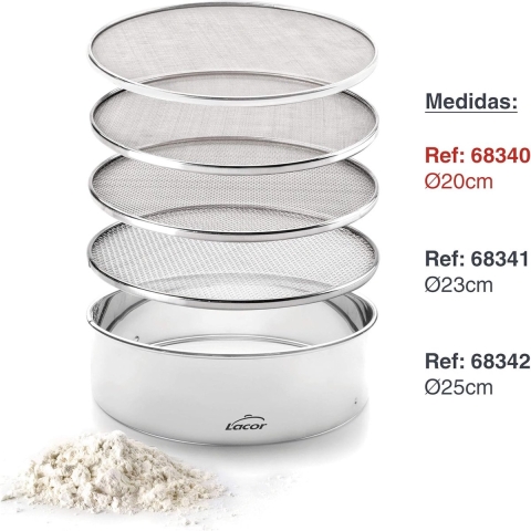 ZEEF 4 VERWISSELBARE MAZEN 20 CM.,Zilver