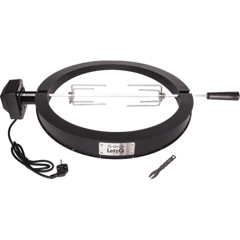LetzQ Draaispit Rotisserie voor Kamado 13" inch roostermaat - minimax/compact/junior