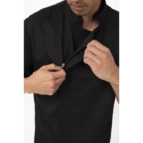 Chef Works Urban Springfield Koksbuis met Rits | Zwart - Maat L