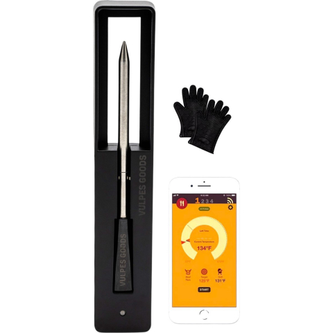 Vulpes Kitchen Vleesthermometer - BBQ - Oplaadbaar - Draadloos - Bluetooth