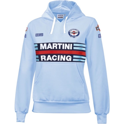 Sparco Martini Racing Dames Hoodie - Hemelsblauw - Dames hoodie maat L