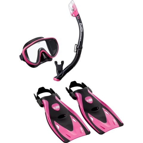 Tusa Serene Travel snorkelset Roze M