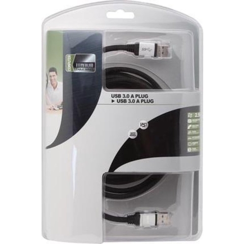 HQ - USB 3.0 Kabel - Zwart - 2.5 meter