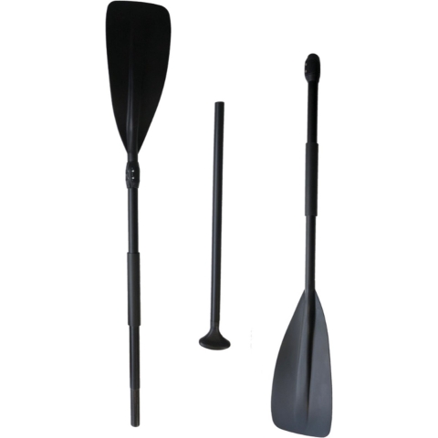 MOAI dual sup kajak peddel - aluminium - zwart - max 215 cm