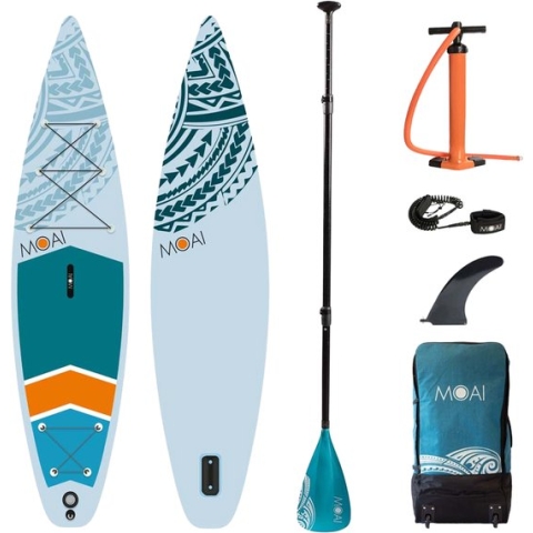 Moai -11'6"- Sup board - Compleet pakket- US Finbox- Fiberglass peddel