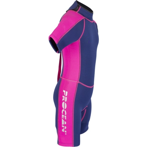 Meisjes shorty 3mm blauw/roze 2XS