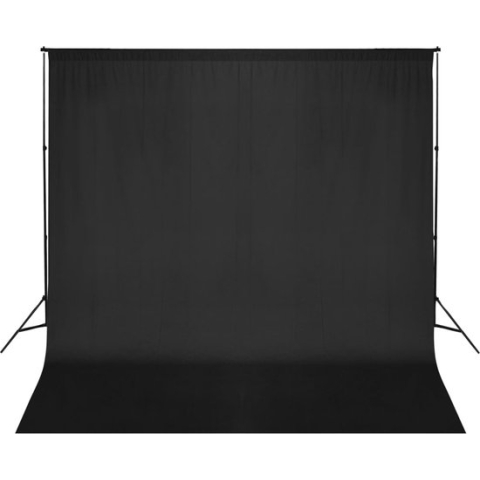 vidaXL Achtergrondsysteem 600x300 cm zwart
