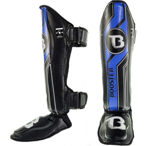 Booster Fightgear scheenbeschermers - BSG V9 BLACK/BLUE - L