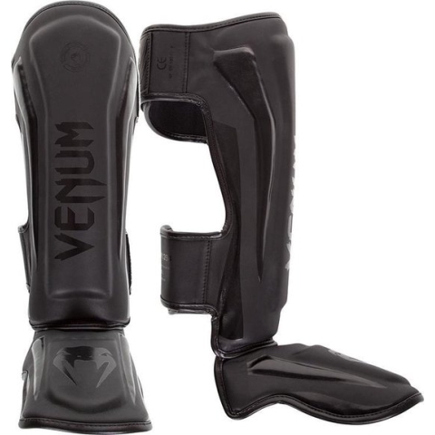 Venum Elite Standup Shinguards - Matte Black - Zwart - XL