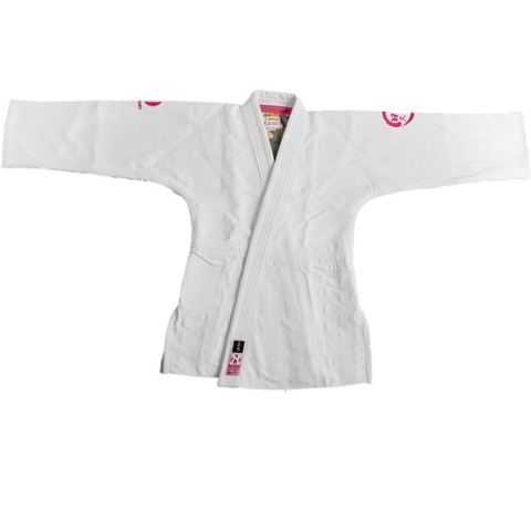 Nihon Meiyo 2.0 Lady Gi judopak dames | wit-roze (Maat: 140)