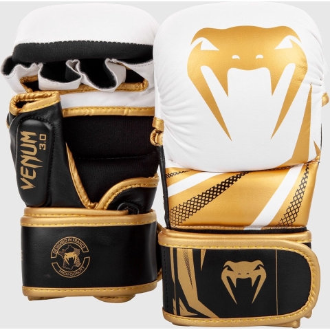 VENUM CHALLENGER 3.0 - MMA GLOVES -TRAININGSHANDSCHOENEN - WIT/ZWART/GOUD - M